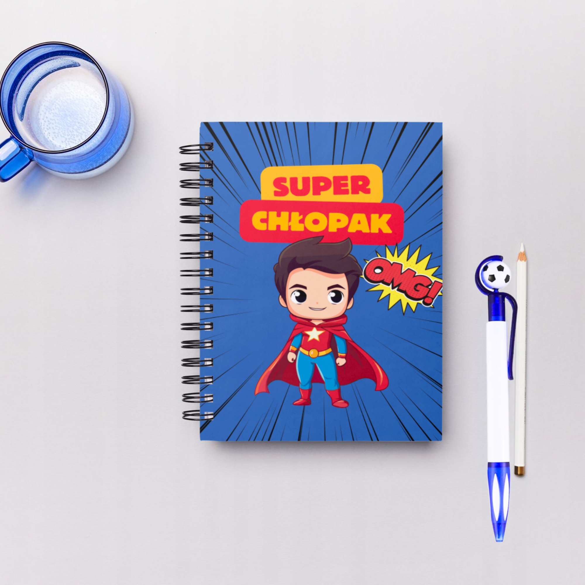 ZESTAW NOTES + DŁUGOPIS SUPERBOHATER DLA NA DZIEŃ CHŁOPAKA SUPER CHŁOPAK Kod producenta NOTES2