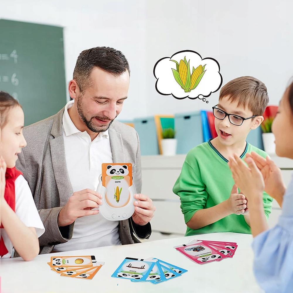 MÓWIĄCE FISZKI NAUKA ZABAWKI ANGIELSKI CZYTNIK KART SŁÓWKA DO NAUKI PREZENT Język angielski