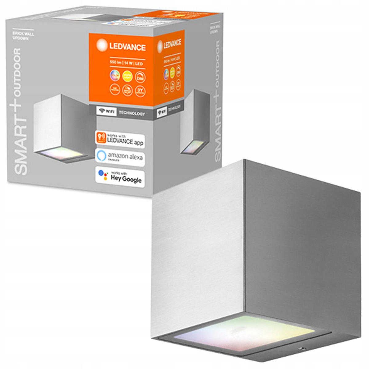 Led fasádne nástenné svietidlo Záhradná lampa Smart+ Wifi Rgb Ledvance