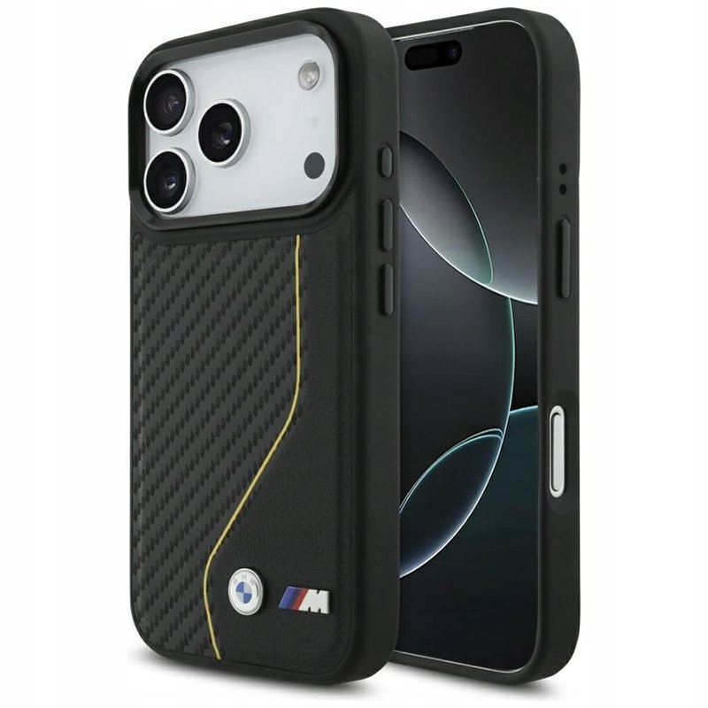 Bmw M Carbon Line & Logo MagSafe – Pouzdro pro iPhone 17 Pro (žluté)