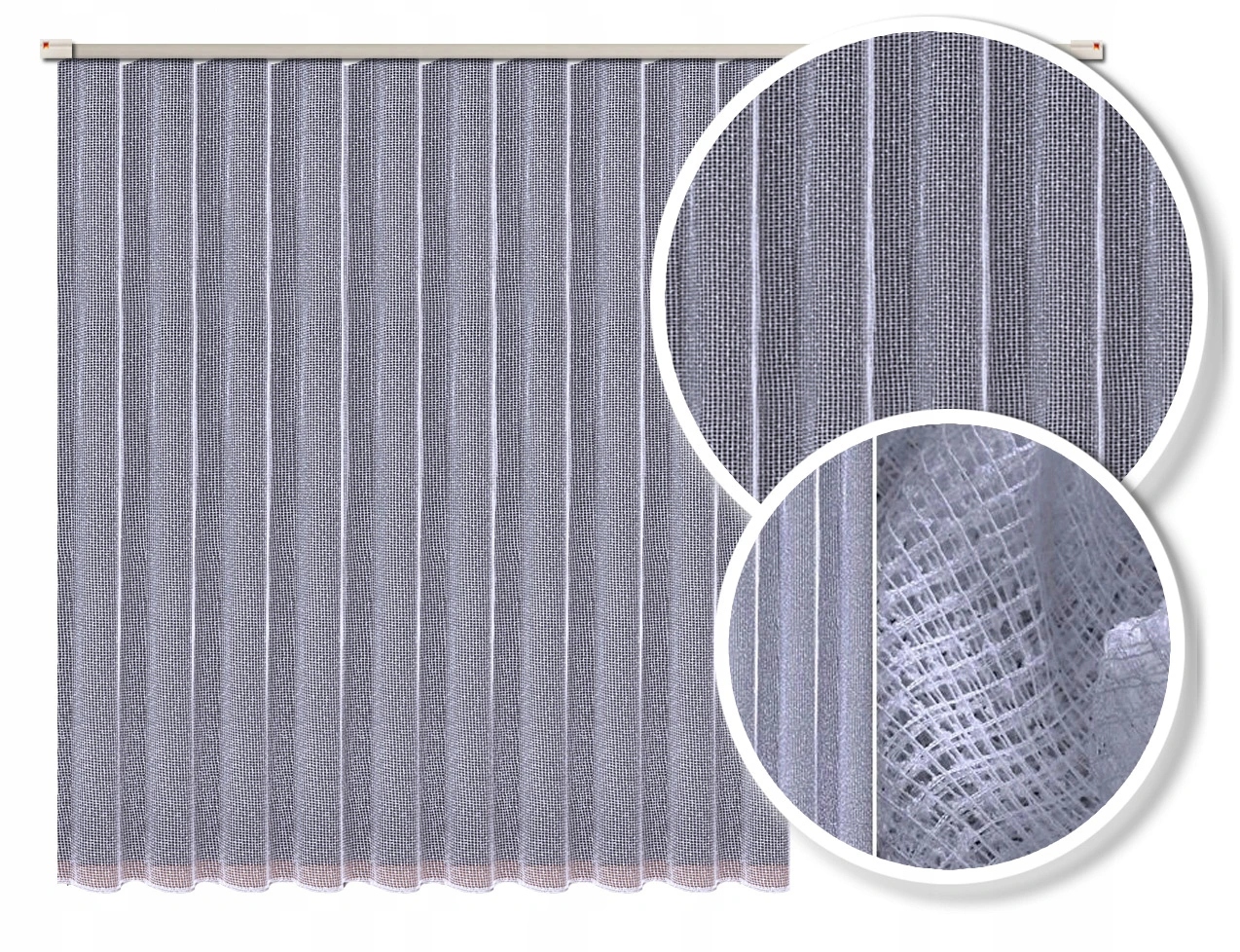 

Firanka Fantazyjna Siatka 6054 BUKLA/280 Biała