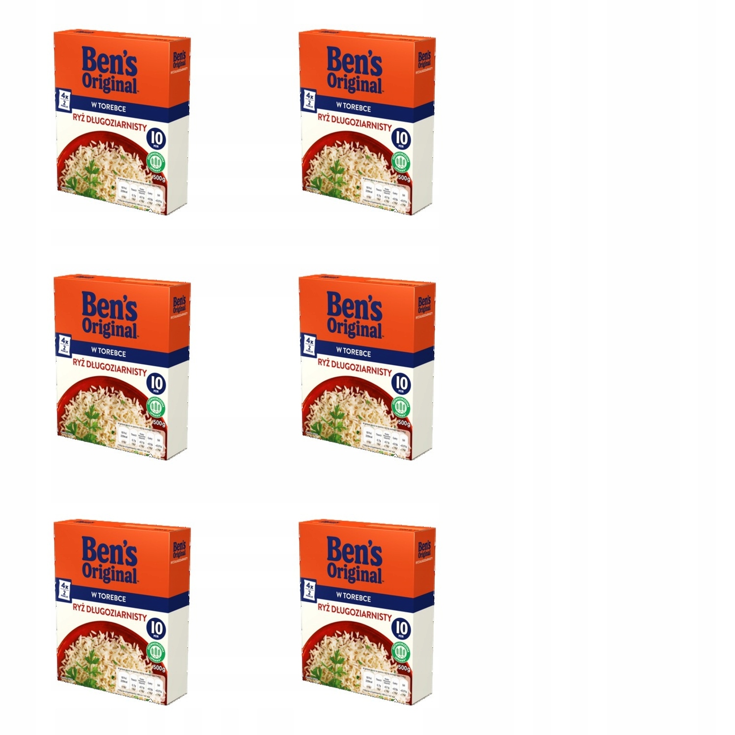 Levně 6x 500 g Ben S ben's dlouhozrnná rýže parboiled Karton