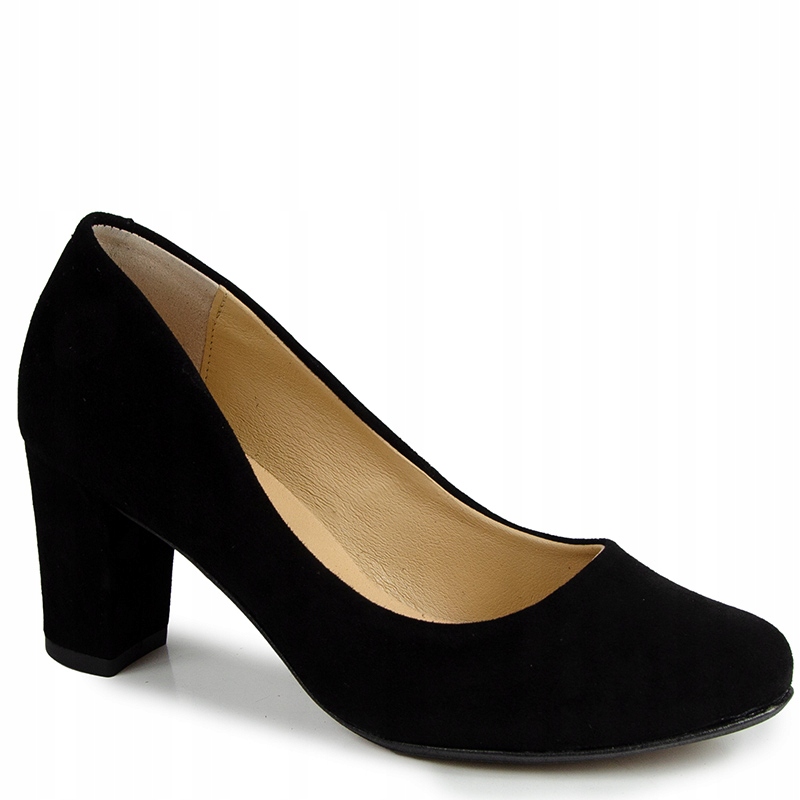 LaRoni E503 Kolíky Sloupek Semiš Kůže Černá 38