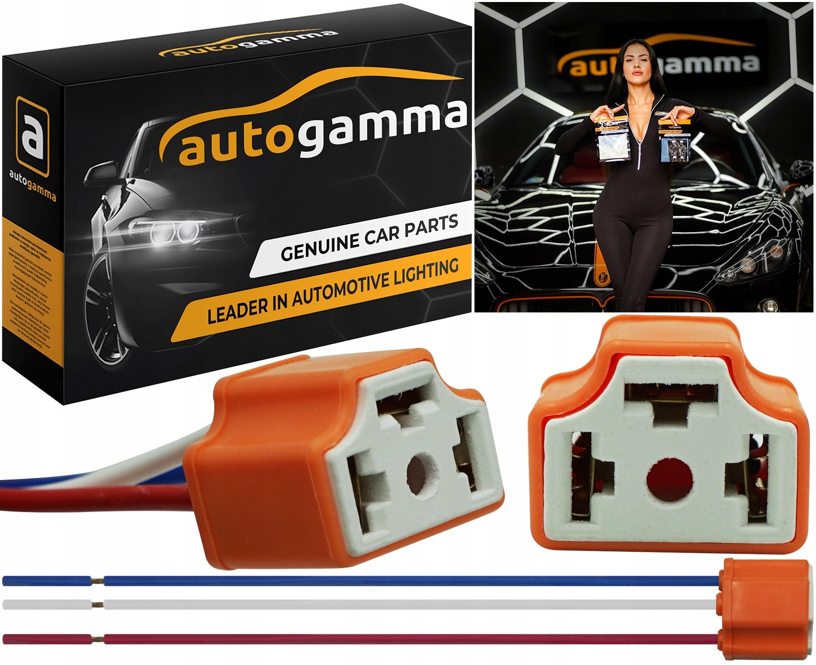 Gniazdo kostka wtyk złącze oprawka żarówki H4 H4 Led z przewodami