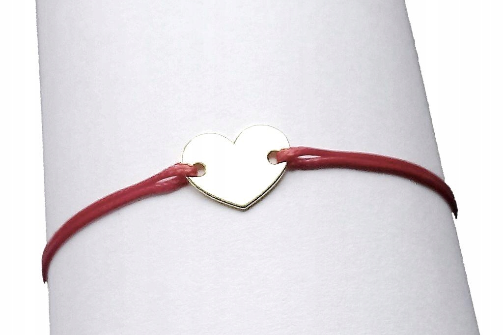 

Bransoletka czerwona nitka na szczęście serce