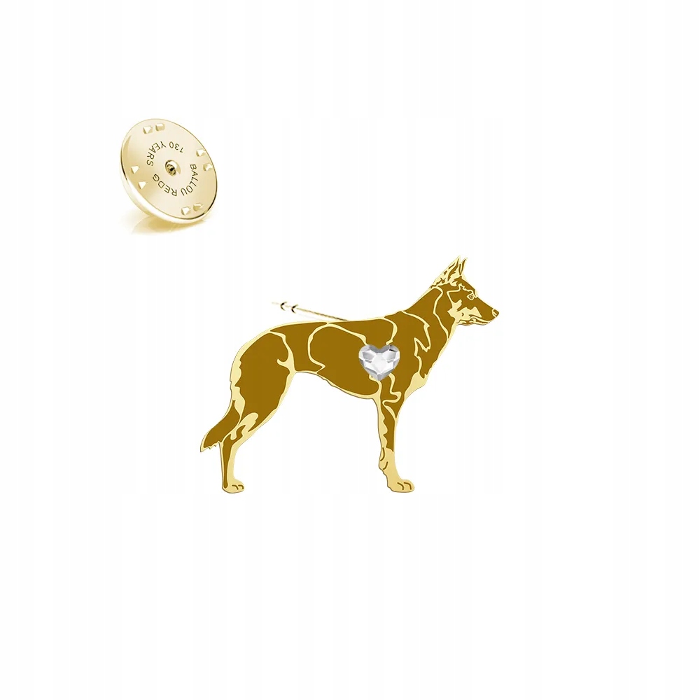 Odznak se psem Australian Kelpie 925 Pin Žena Věnování Bonus