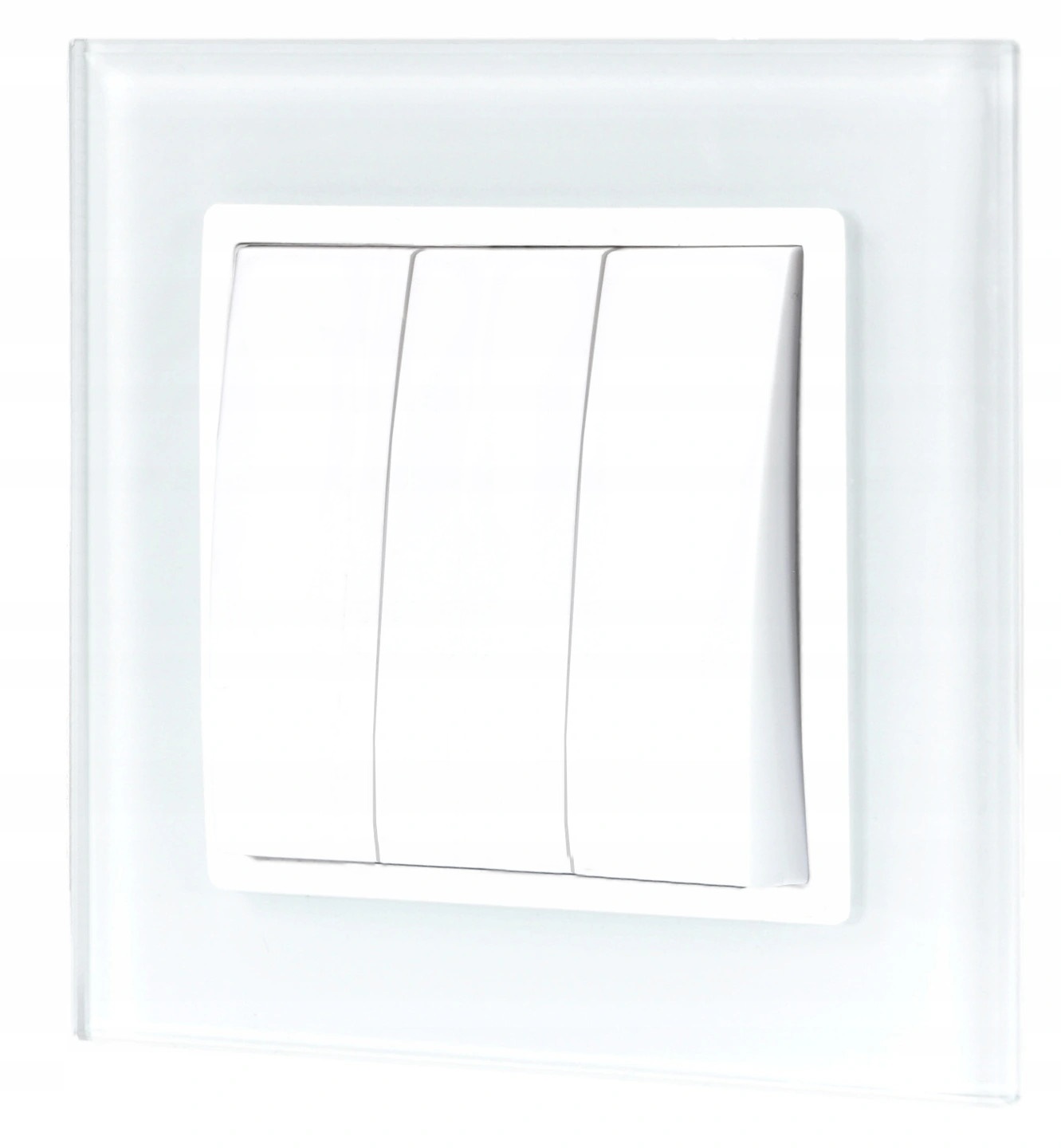 

Quadra Włącznik Wyłącznik Światła Szklany Biały 3