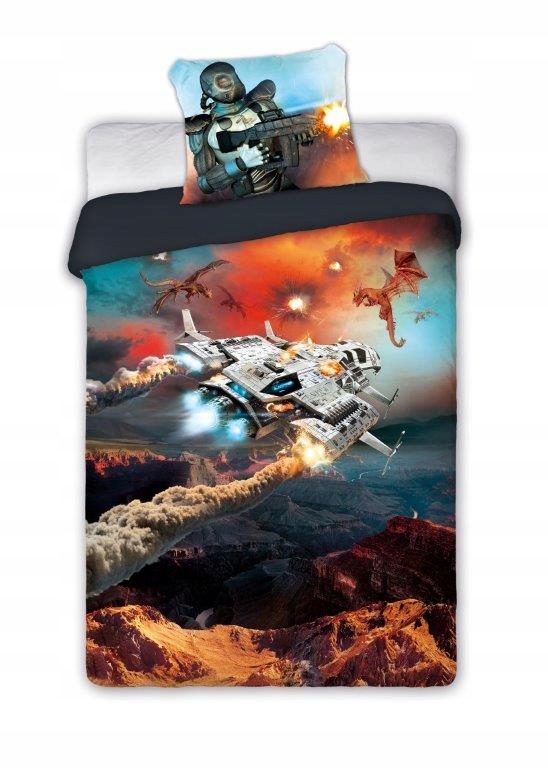 

Pościel Dwustronna 140x200 Gamer Smoki Fantasy Gra