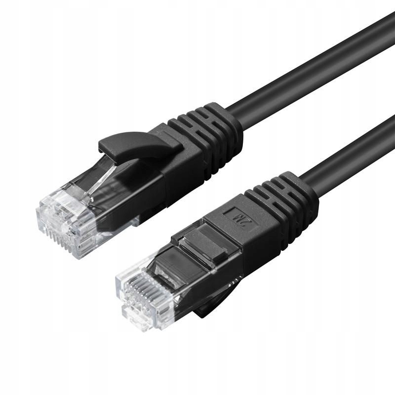 MicroConnect CAT6A UTP 2m czarny LSZH