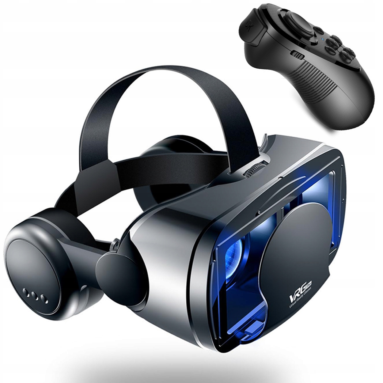 Zestaw Okulary VR gogle 3D VRG PRO do telefonu Android iOS+ Pilot Bluetooth
