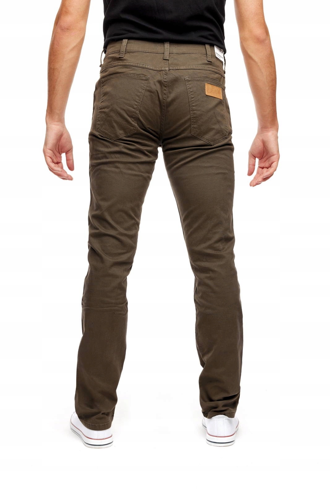 Pánské jednoduché kalhoty Wrangler Greensboro Frontier Olive W15QOFG18 30/34