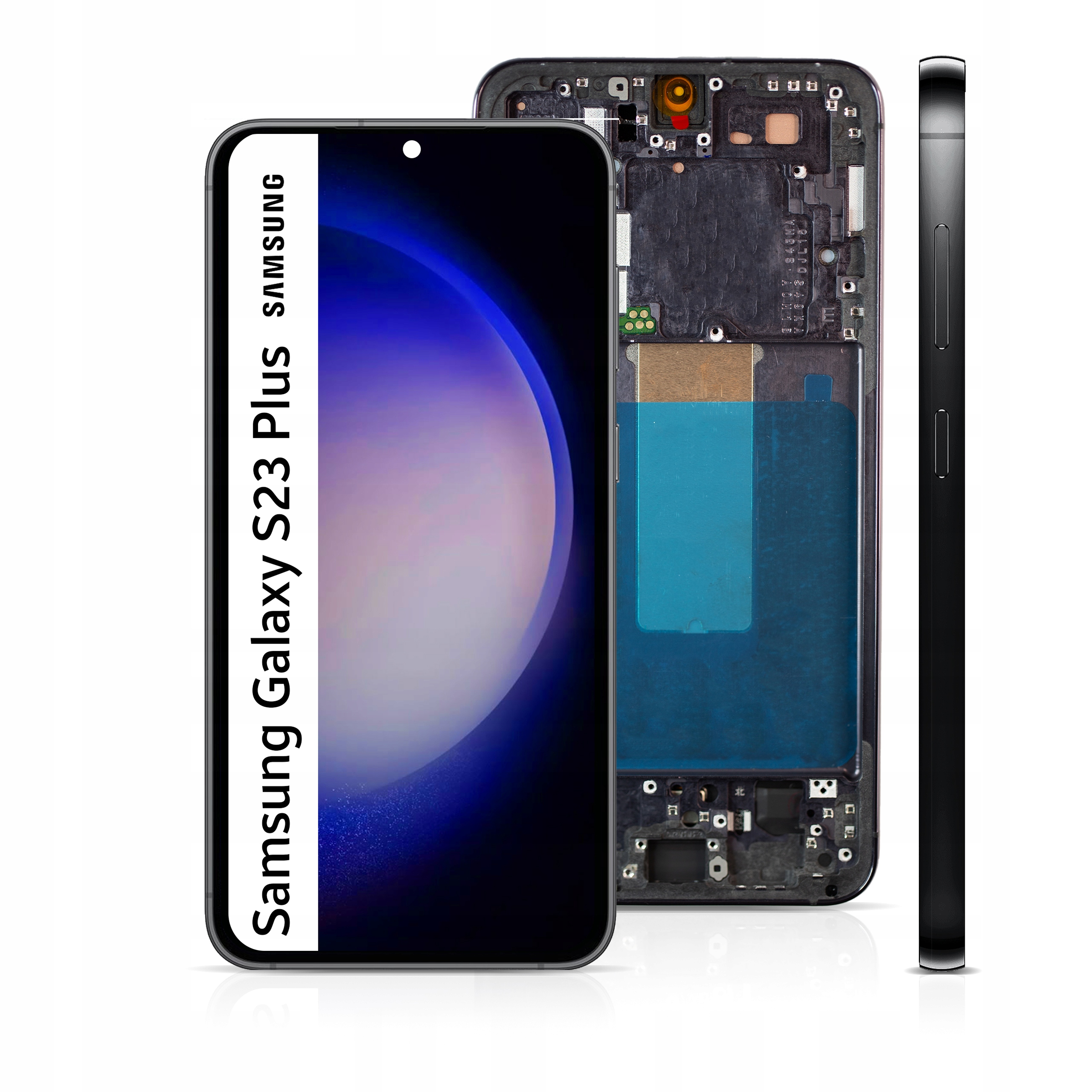 Displej s rámčekom pre Galaxy S23+ Oled Big Size Panel LCD Phantom Black