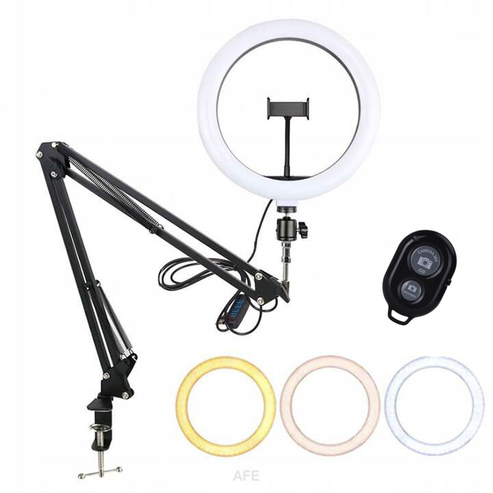 LAMPA RING 26cm USB DO TELEFONU WYSIĘGNIK PILOT