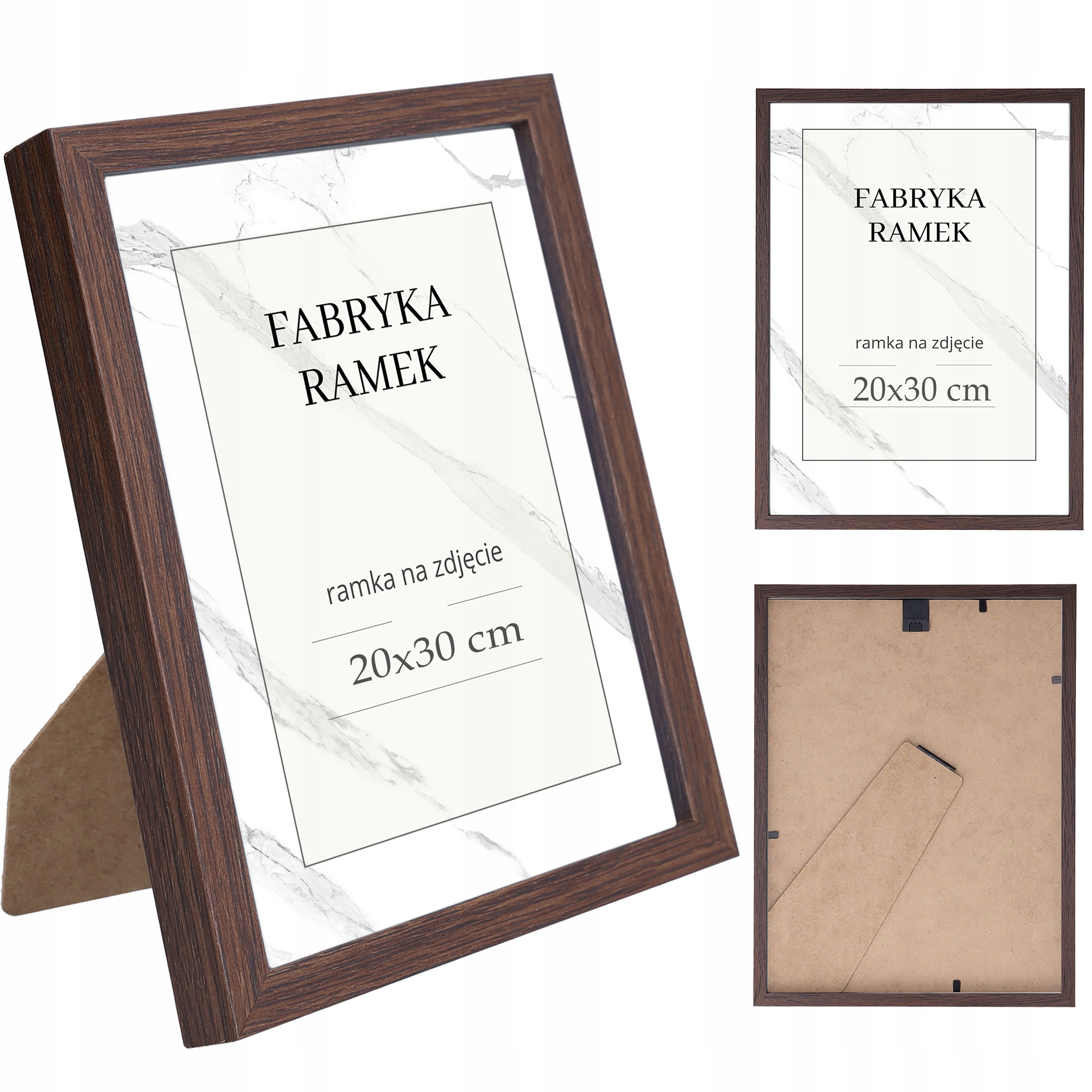 

Ramka na zdjęcia 20x30 ramki stojąca nóżka wenge
