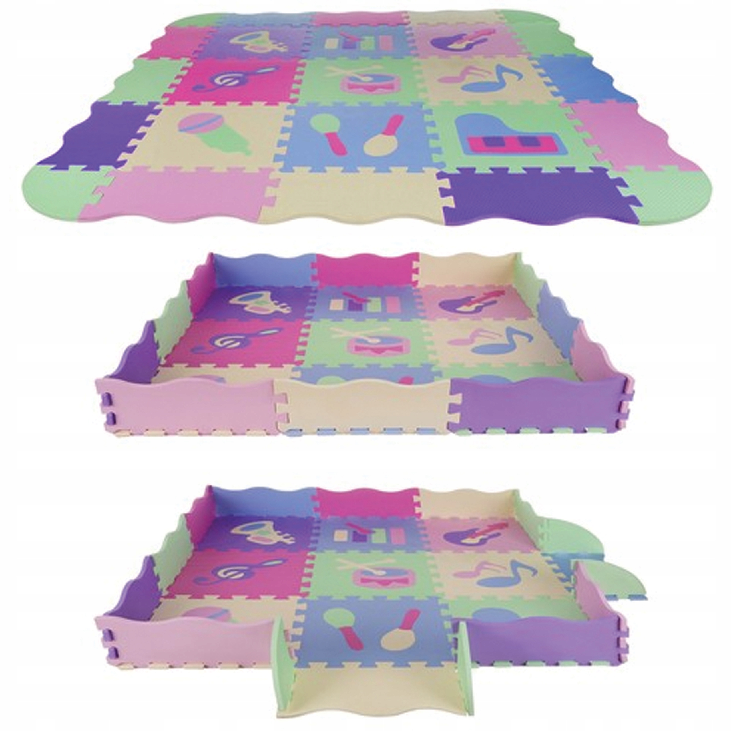 MATA PIANKOWA EDUKACYJNA GRUBA KOJEC DLA DZIECI PUZZLE 25 ELEMENTÓW 3W1 Kod producenta RC-K-218