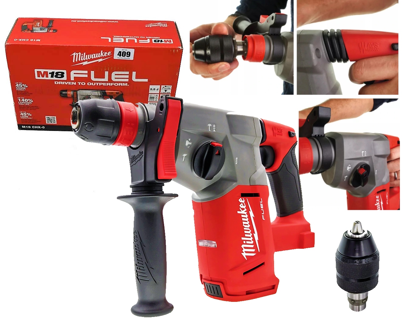 Milwaukee M18 CHX 0 SDS Mlotowiertarka 4933447420