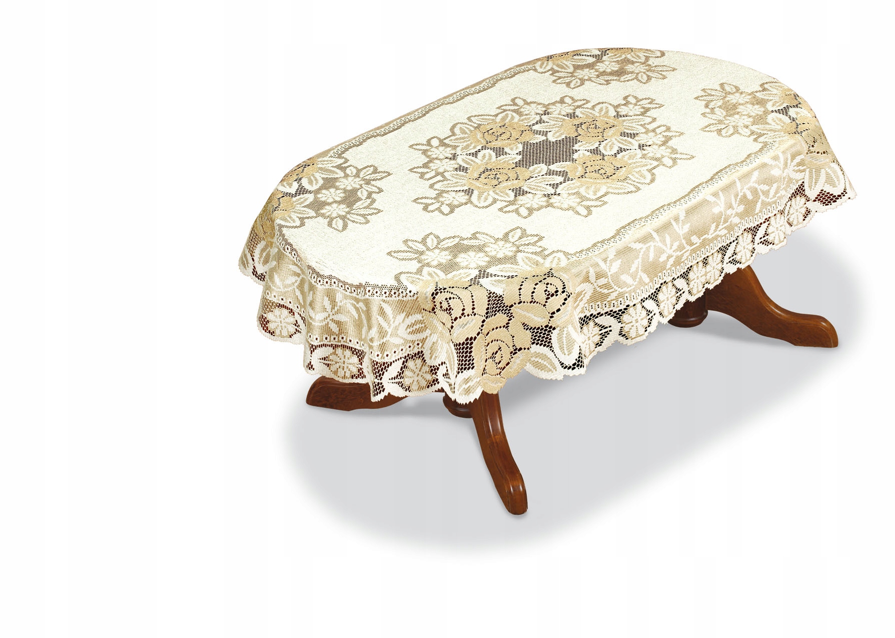 

Obrus krem/c.złoto żakardowy 130x180 owalny 054111