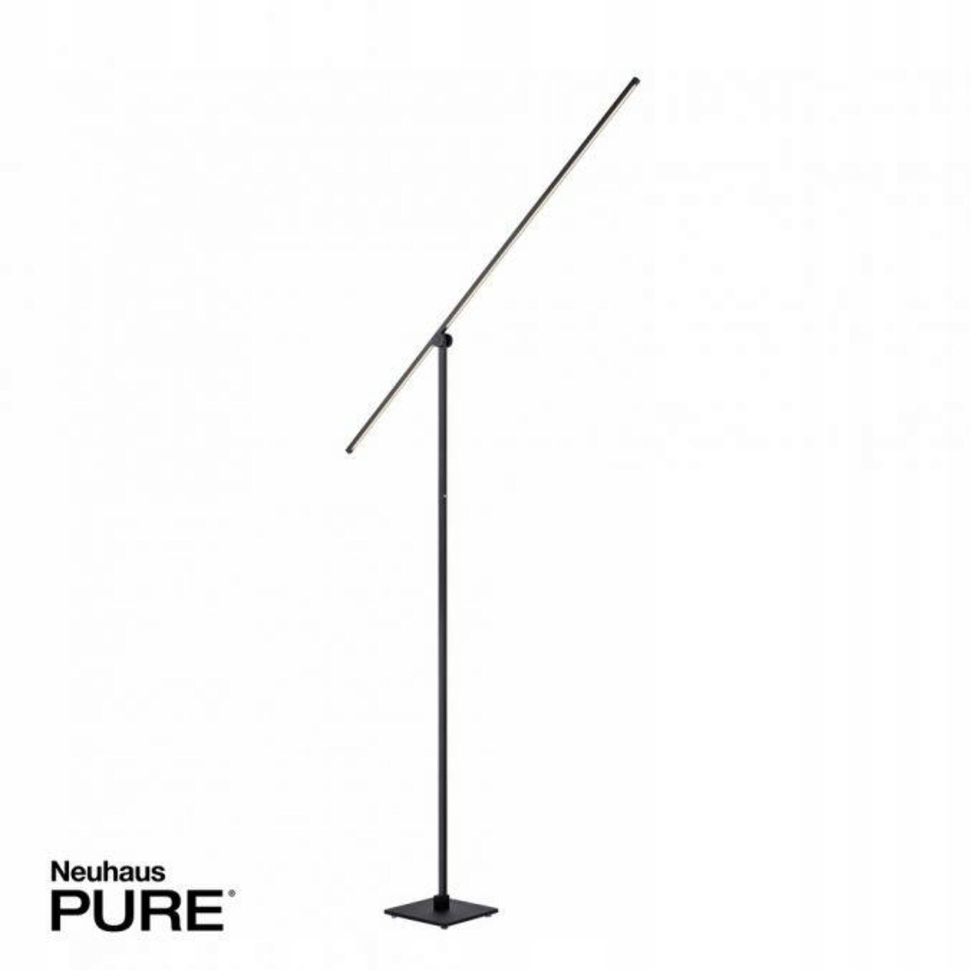 Pure Grafo Led stojacia lampa čierna, nastaviteľná, stmievateľná 3000K 219 cm