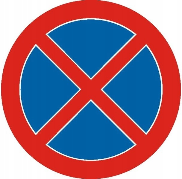 Znak B-36 Zakaz zatrzymywania 600 I gen