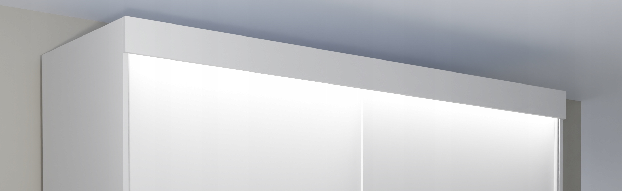 SZAFA PRZESUWNA GARDEROBA - BERNO 2D 140CM BIAŁA PRZESUWNA LUSTRO PŁYTA Typ drzwi Przesuwne