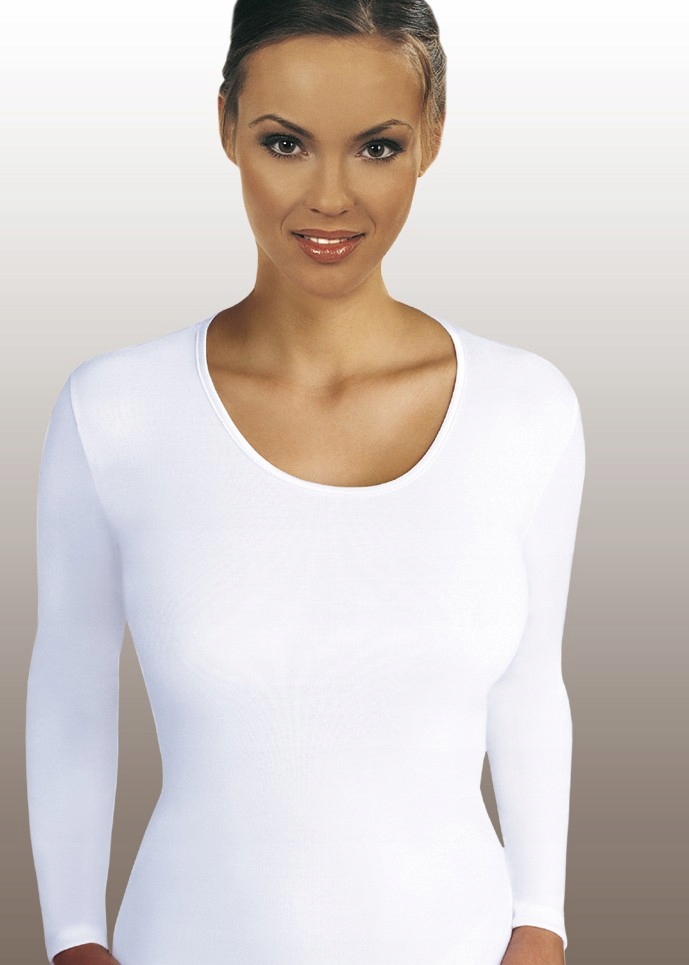 POLSKA KOSZULKA DAMSKA PODKOSZULEK EMILI L BIAŁY