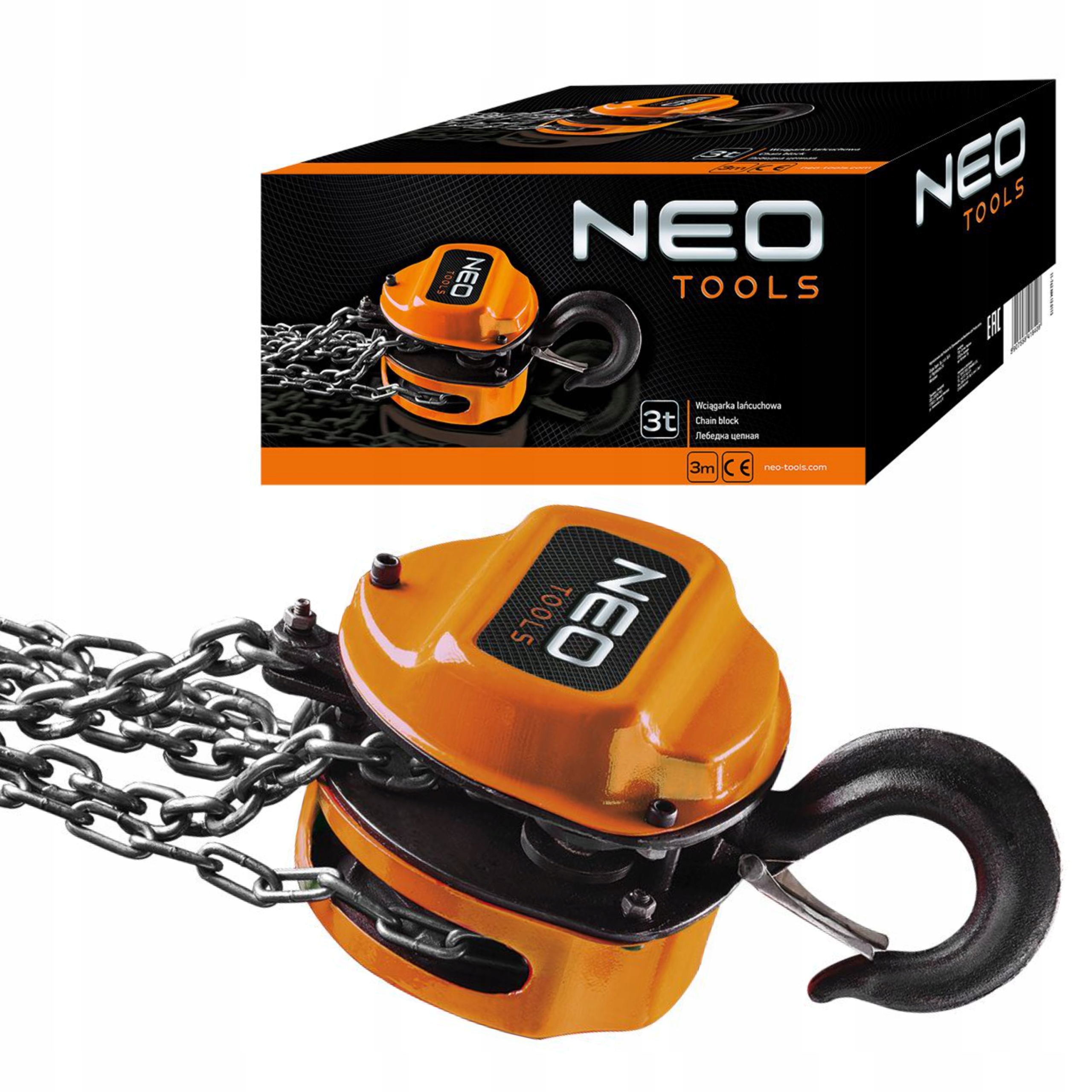 Лебідка ланцюгова лебідка 3T 3M NEO GW 25L