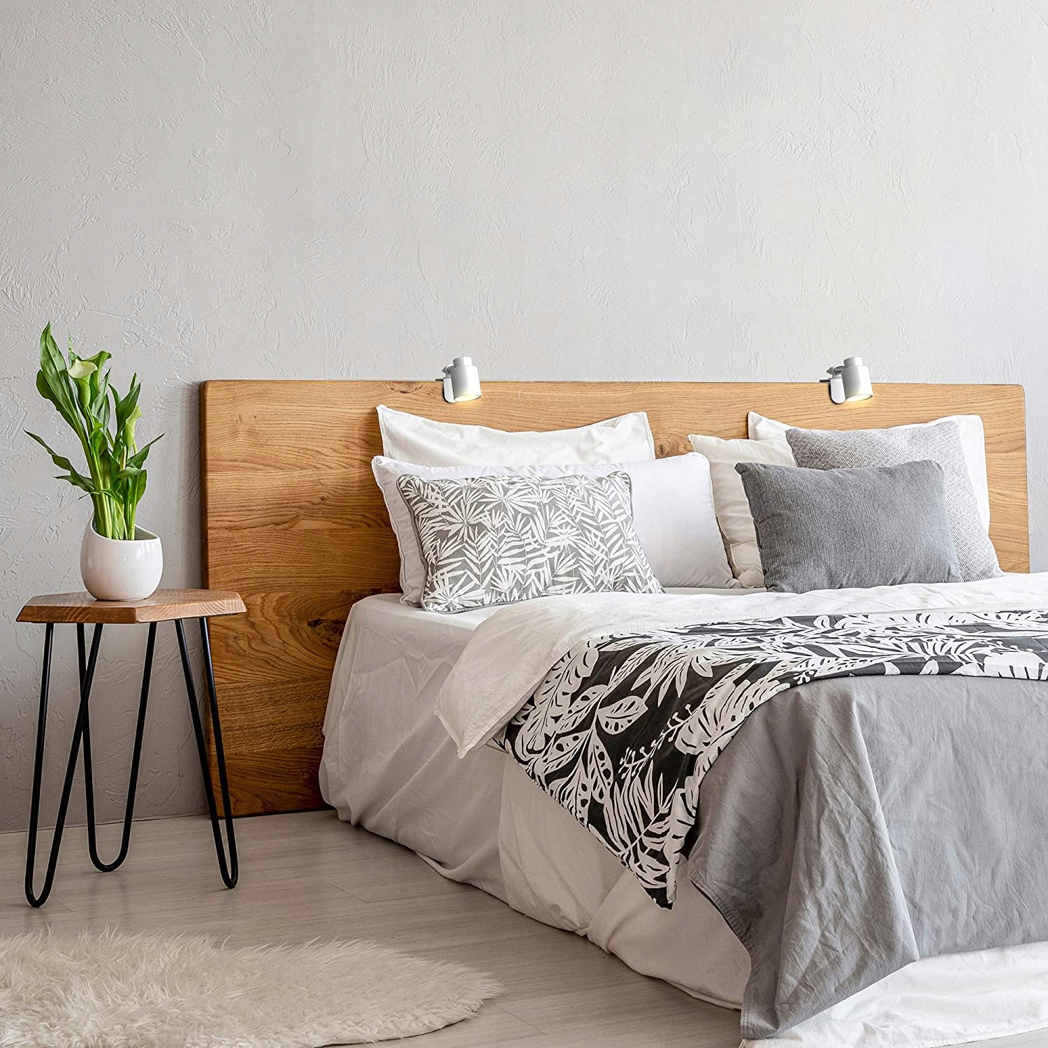 LAMPKA NOCNA DO PÓŁKI - IMADŁO - LED 5W - BIAŁA Zasilanie sieciowe