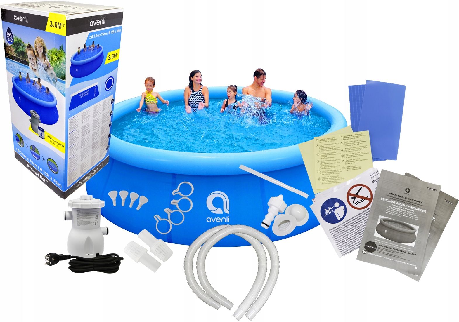 Rozperný bazén Avenli 300 x 76 cm s čerpadlom