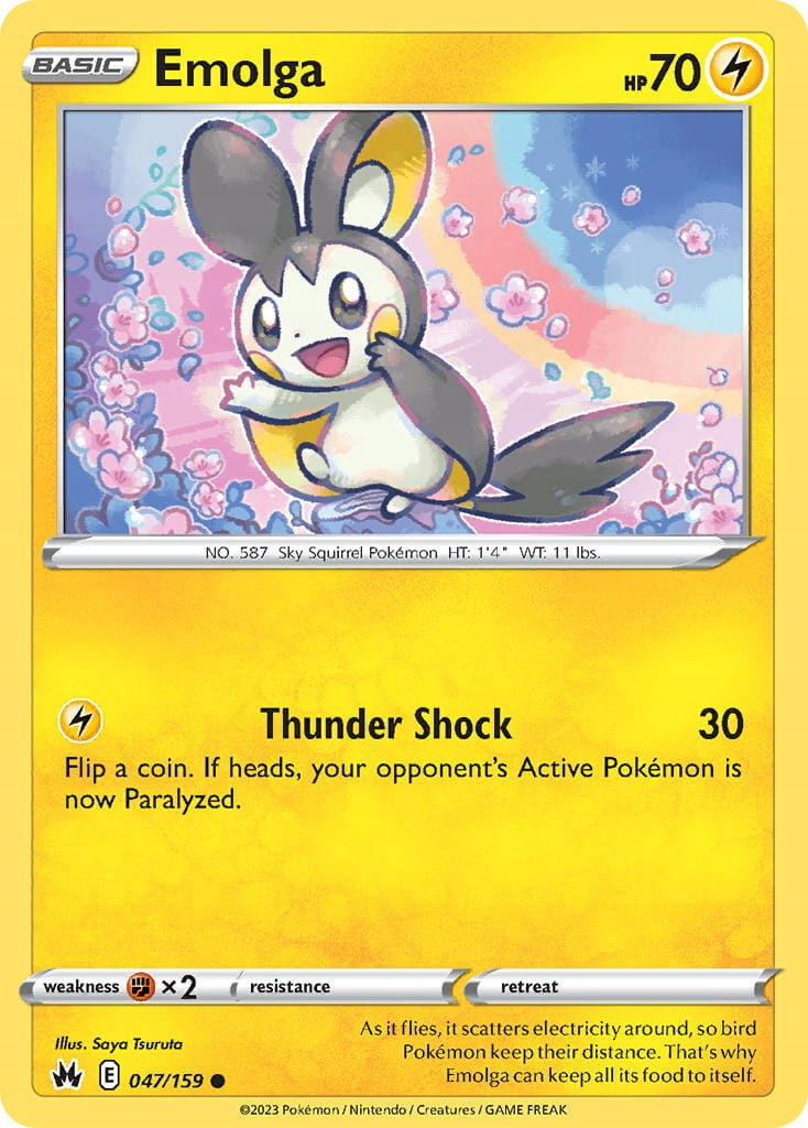 Emolga (crz 047) Crown Zenith Reverse Holo