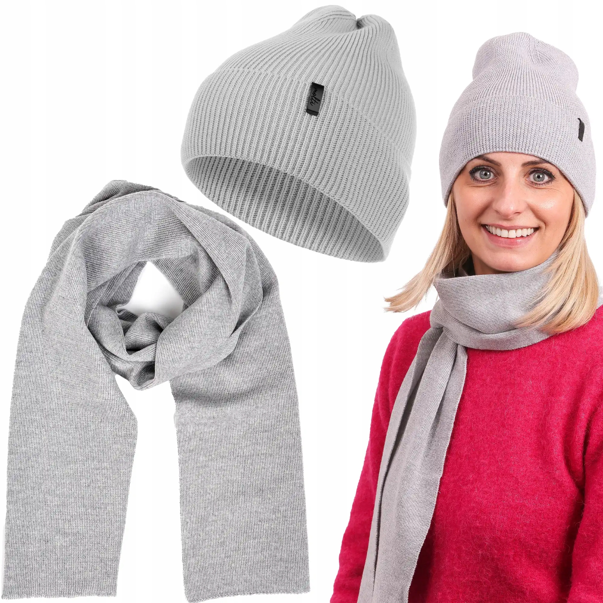 Teplý dámský zimní komplet čepice šála, krásný dámský komplet, 100% Vlna