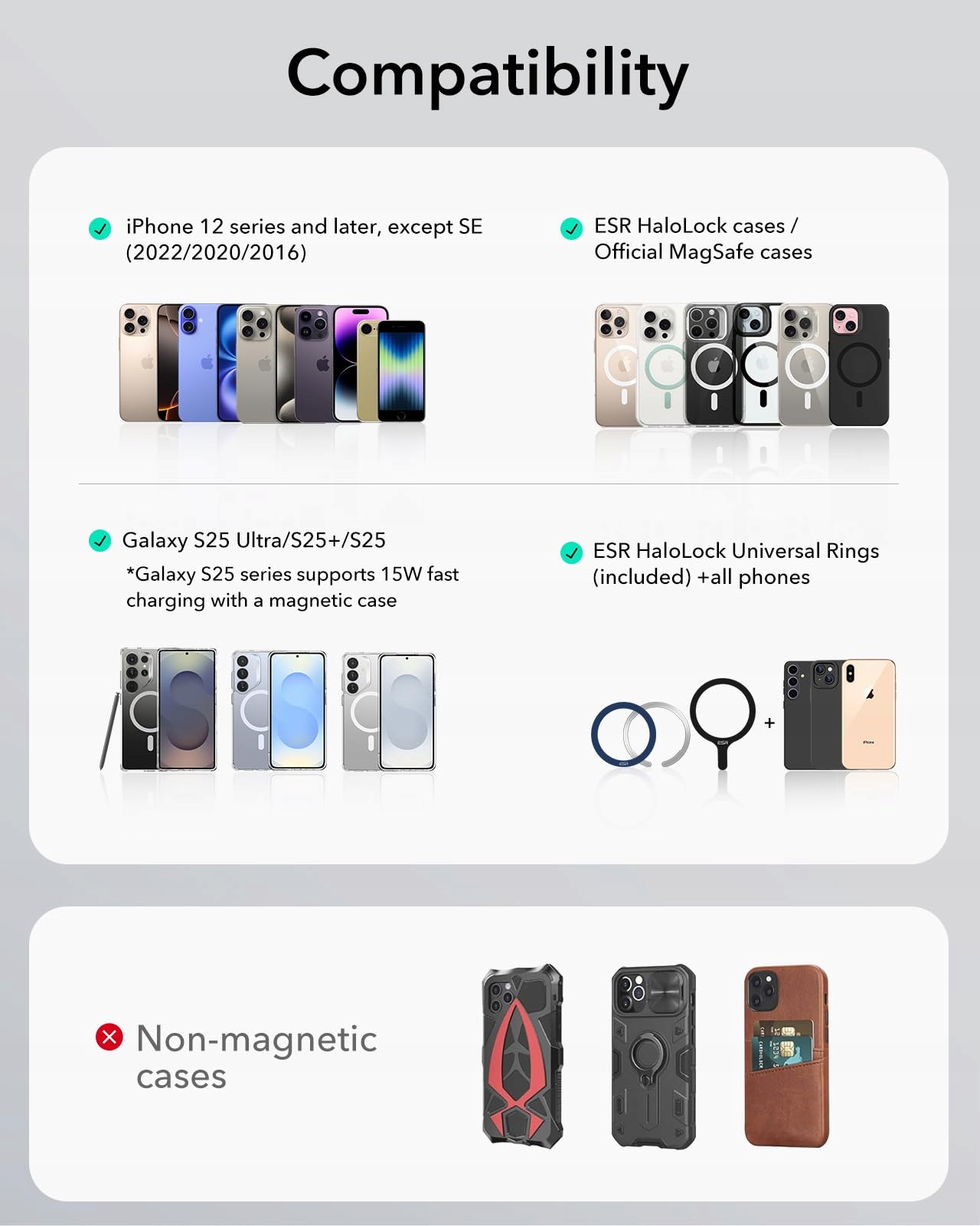 ESR Uchwyt Samochodowy Magnetyczny Do iPhone Android — miniatura 9