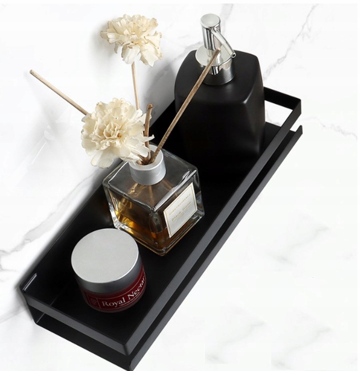 Półka metal LOFT 35 x 10 cm czarny Marka bez marki