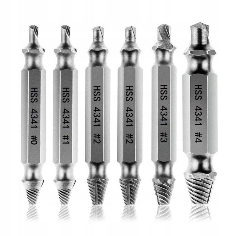 Rebity do Wykręcania Urwanych Śrub 6szt HSS4341
