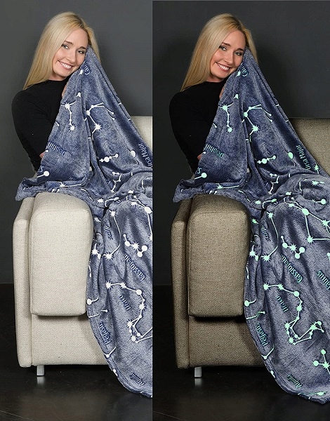 NARZUTA NA ŁÓŻKO KOC 230x230 ŚWIECI W CIEMNOŚCI KN Rodzaj koc