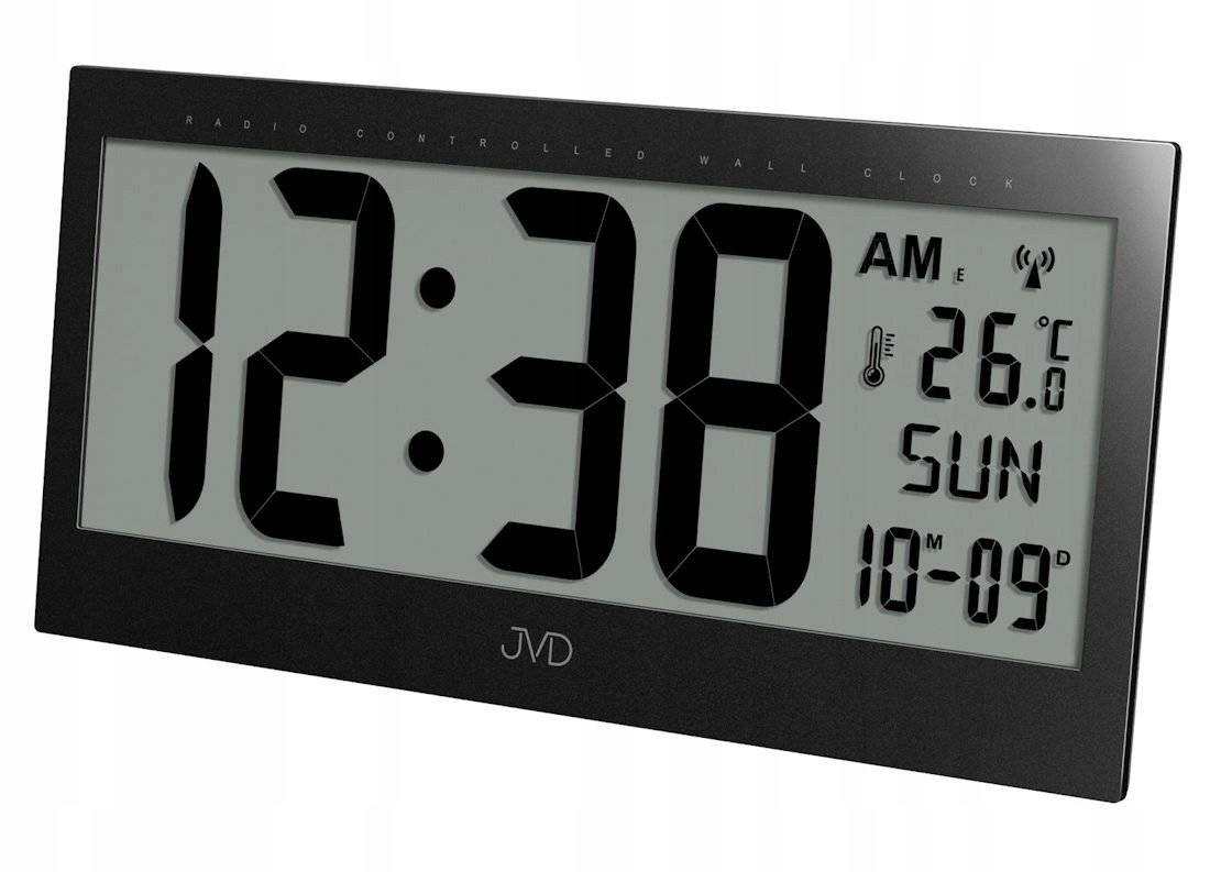 Veľký Čitateľný Budík RB9380 Teplomer DCF77