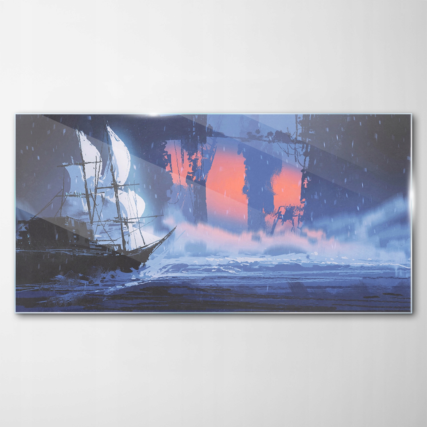 

Hartowany Obraz Szklany Statek Fale Ocean 120x60
