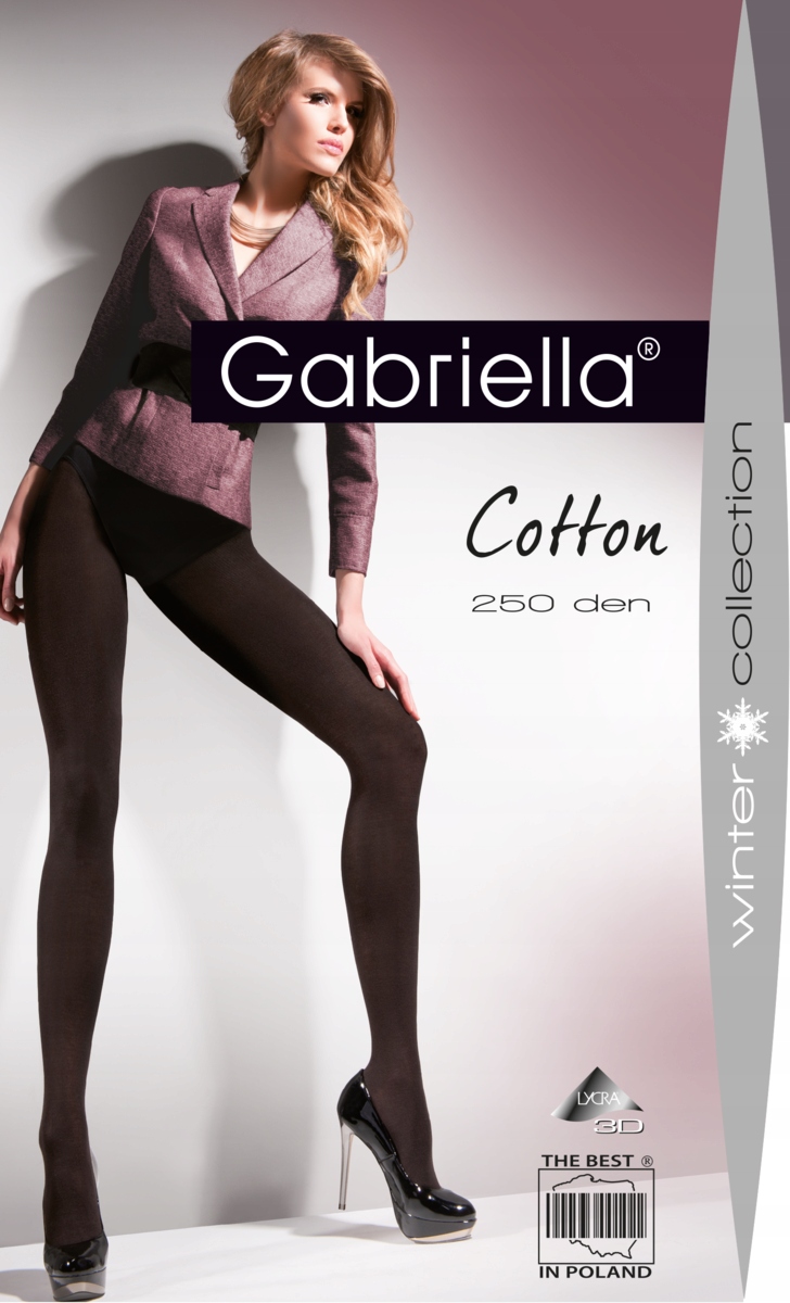 

Rajstopy Gabriella Cotton 250 den r.4 Nero Ciepłe