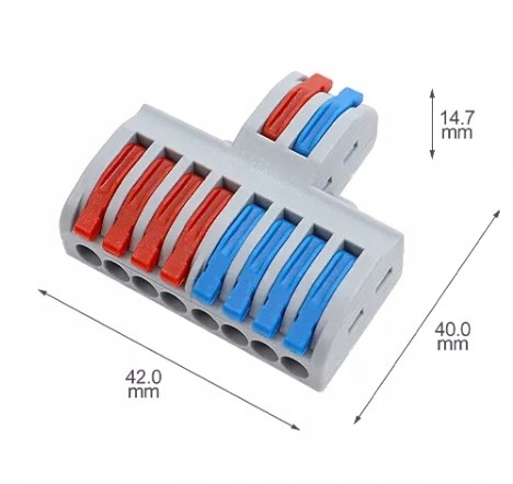 SZYBKOZŁĄCZKA ELEKTRYCZNA PRZELOTOWA 2-8 BEZBARWNA Marka inna