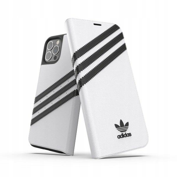 Adidas Or Booklet Case Pu iPhone 12/12 Pro 6,1" biało czarny/white black 42