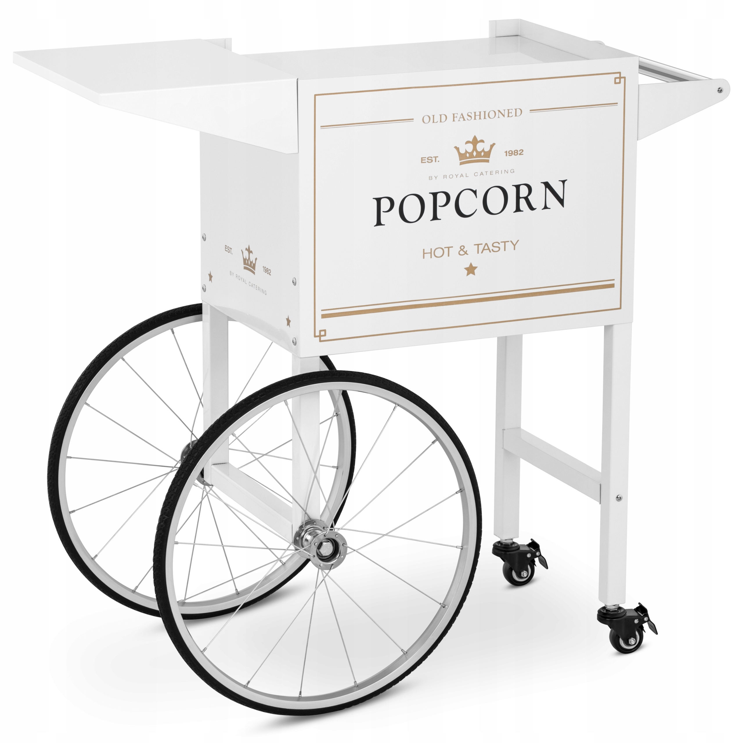 Popcornový vozík 51 x 37 cm bílo-zlatý Royal Catering RCPT-WGWG-1 10011104