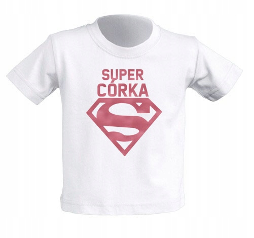 

Koszulka dziecięca biała Super Córka 1 rok