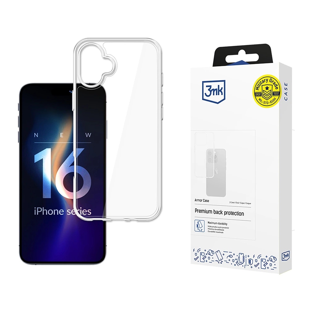 3mk Armor Case ochronne etui na iPhone 16 przezroczyste