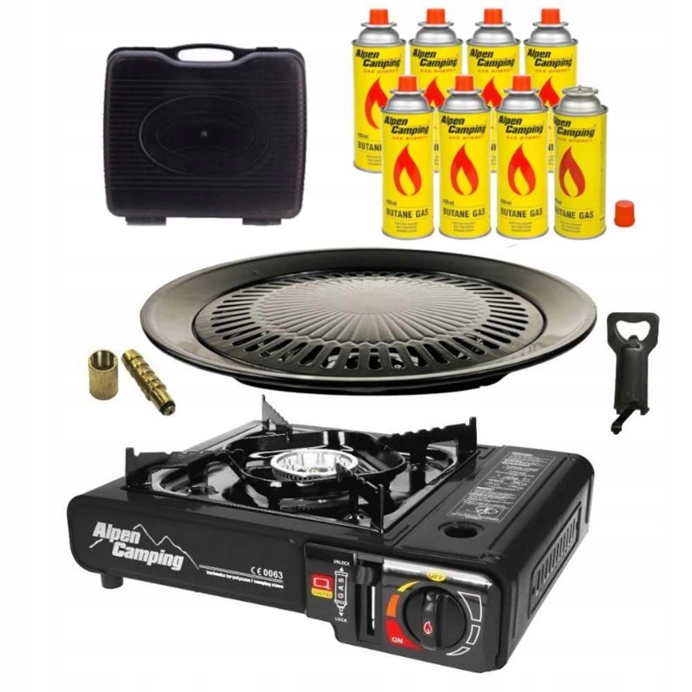 Plynový vařič na pb 8 kartuší grilovací deska