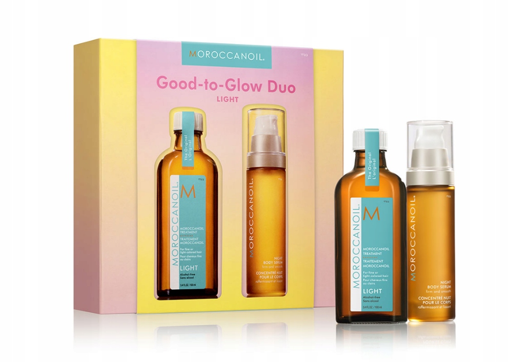 Moroccanoil Good-to-Glow Light Duo Zestaw do Włosów i Ciała 100 ml i 50 ml