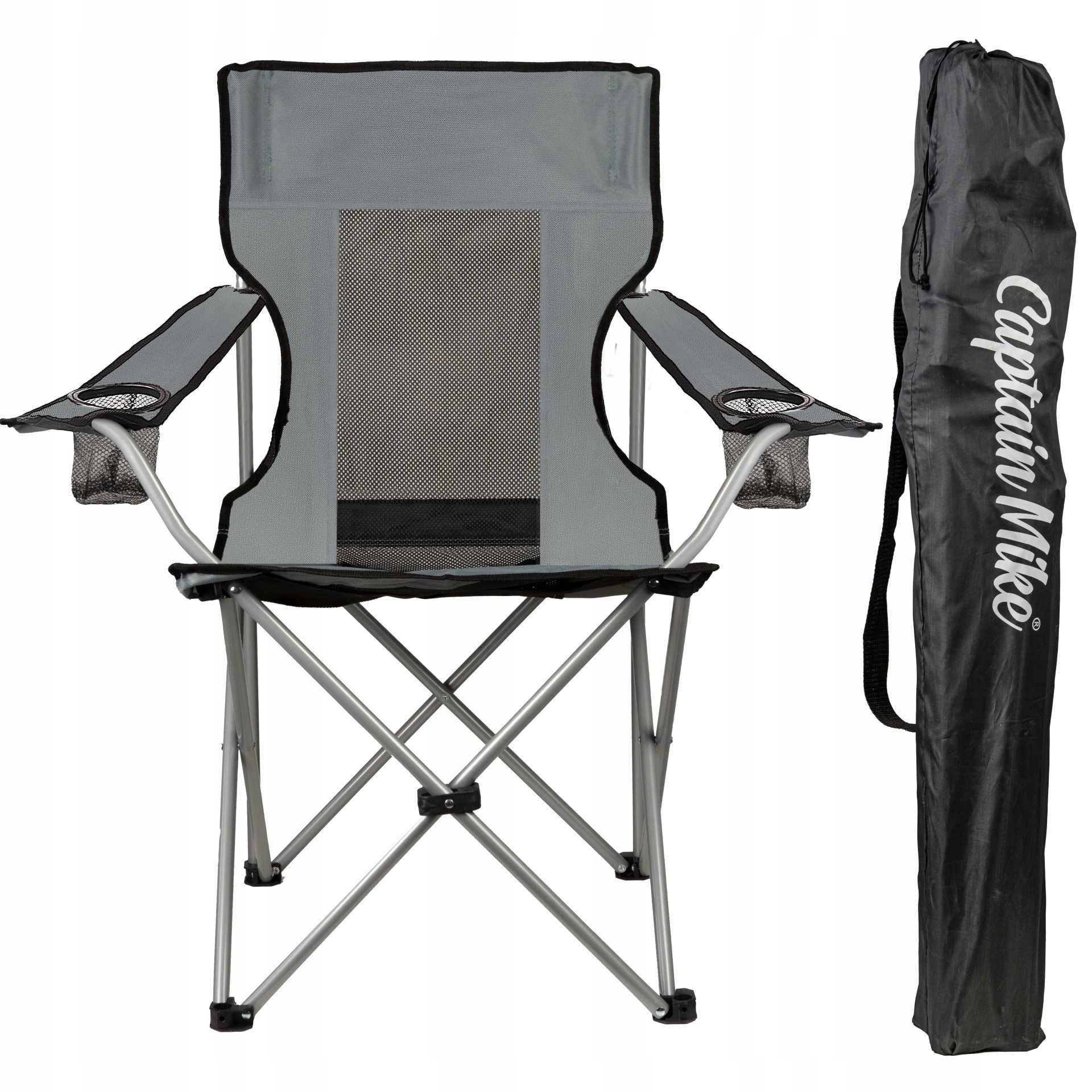 Krzesło ogrodowe wędkarskie plażowe składane fotel turystyczny Captain Mike