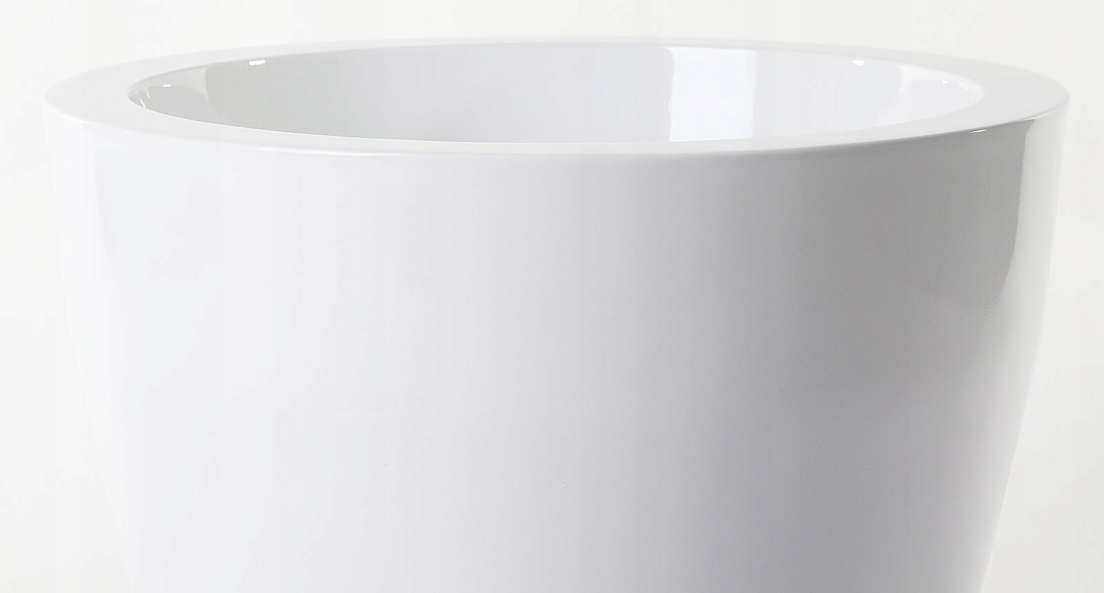 białe lakierowane donice NISCAL 47/43 biały połysk Marka Euro3plast