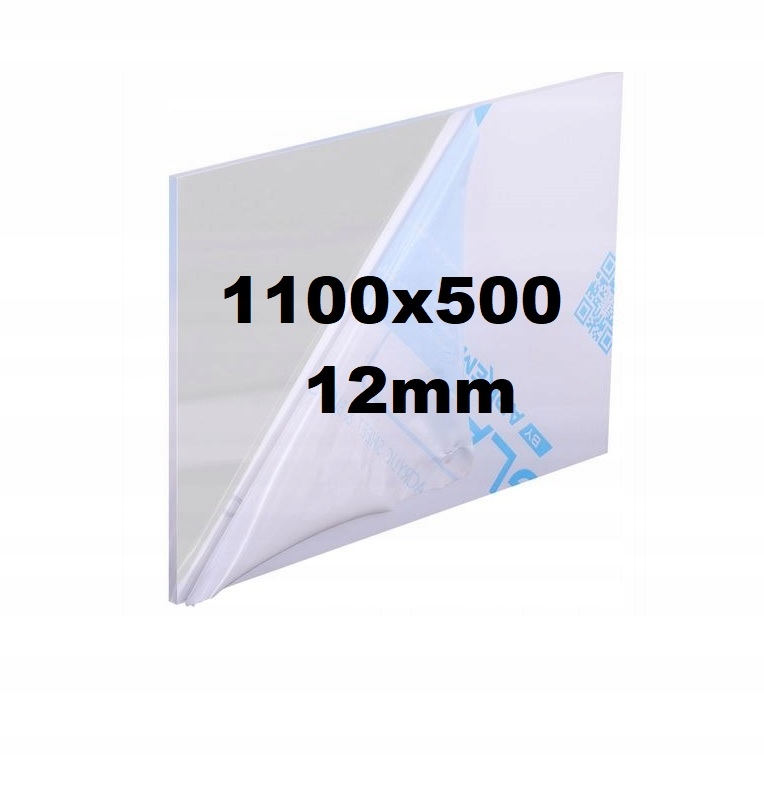 Pleksi /plexi Pleksa /plexa Bezbarvá na míru 1100x500x12mm Akrylová Deska