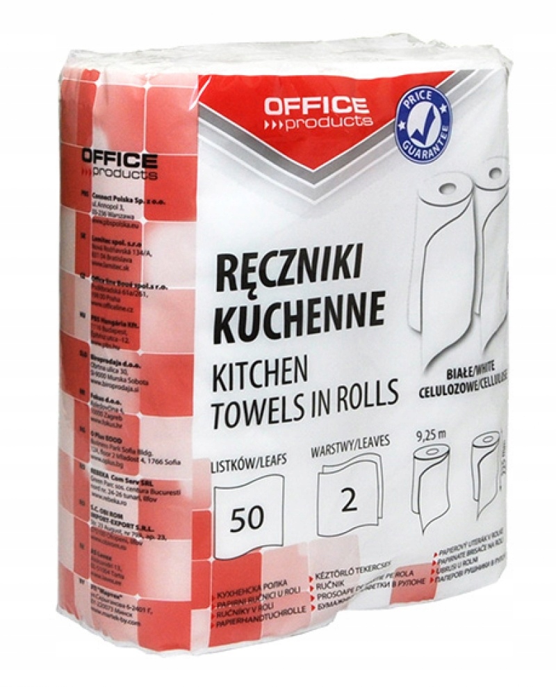 

Ręczniki Kuchenne Celulozowe 2W 50LISTKÓW 2 Rolki