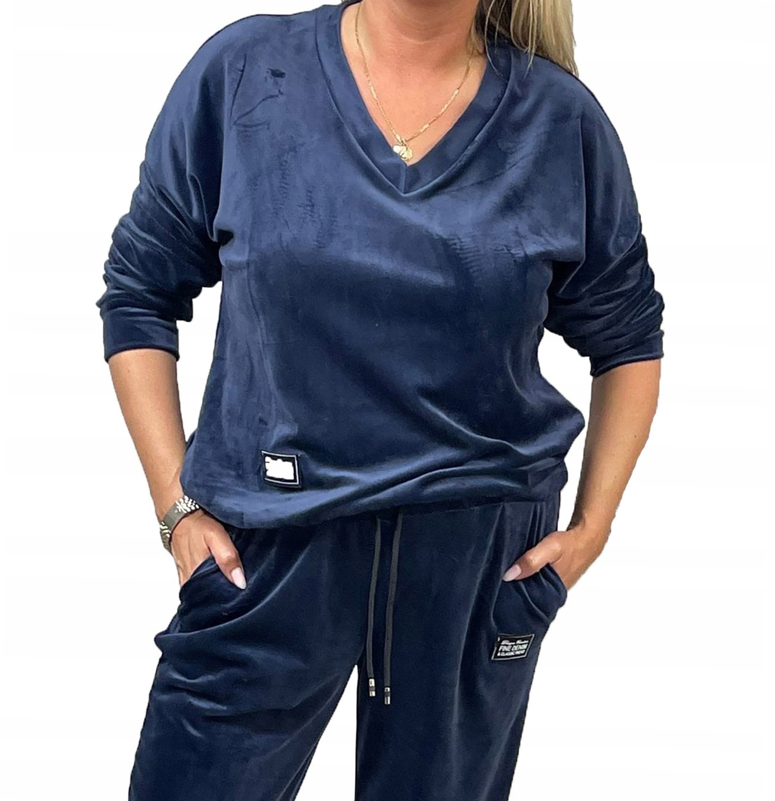 Z402 Teplákovka Teplákovka S Nášivkou, Modrý, vel. 46 (3XL)