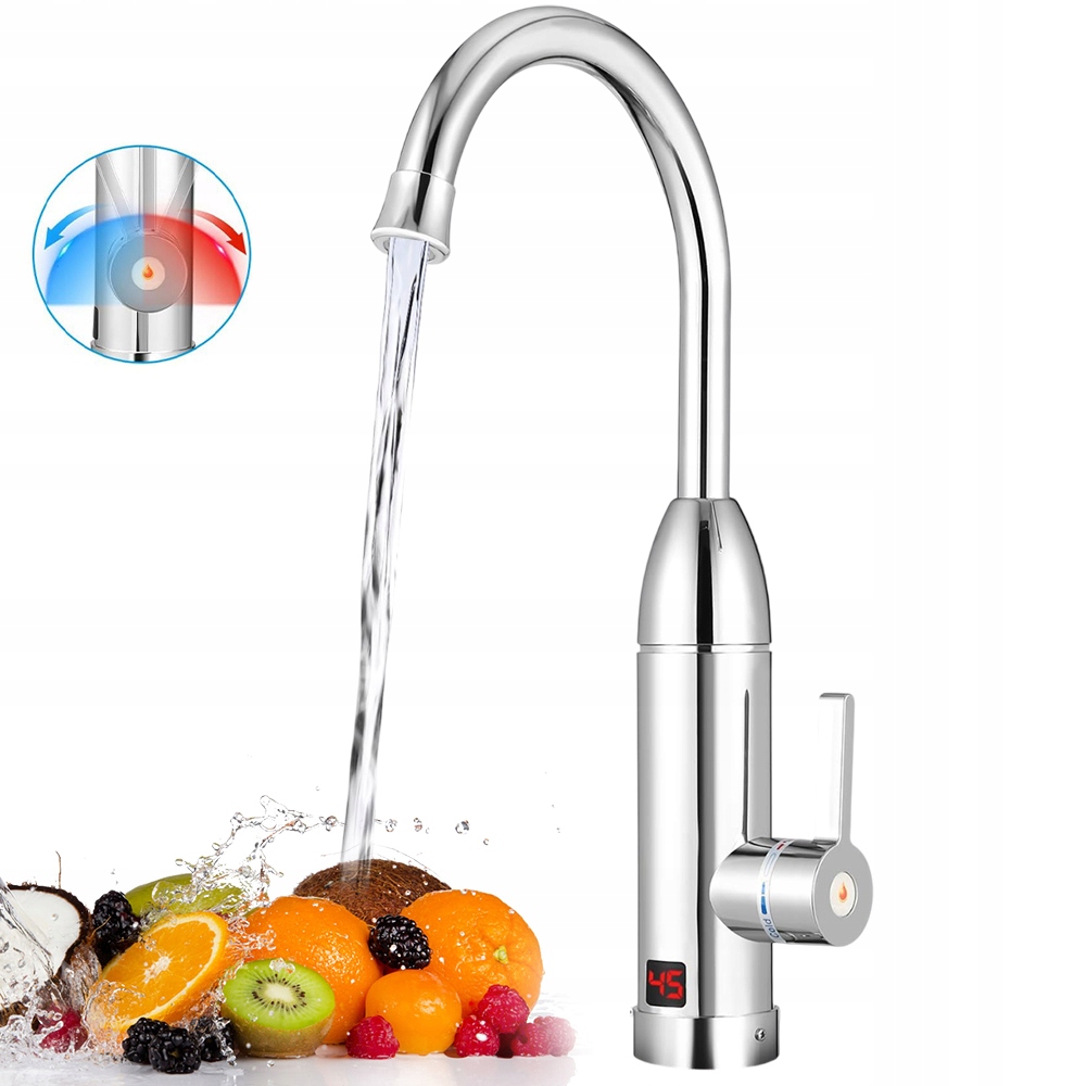 Kuchyňská Baterie Flexibilní Ramínko Kohoutek Ohebný S Zobrazením Teploty